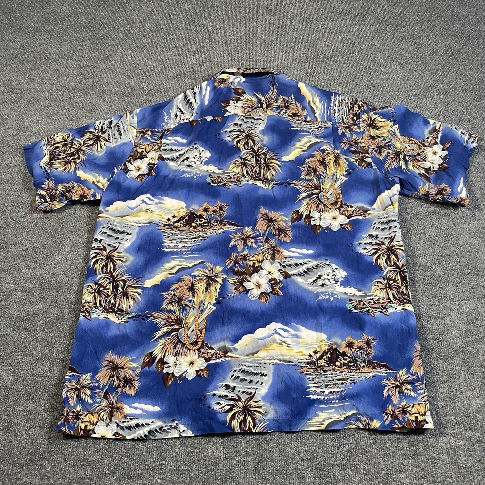 Hilo Hattie Mens Large Hawaiian Button Shirt Made in USA *Missing Button* - Picture 6 of 7